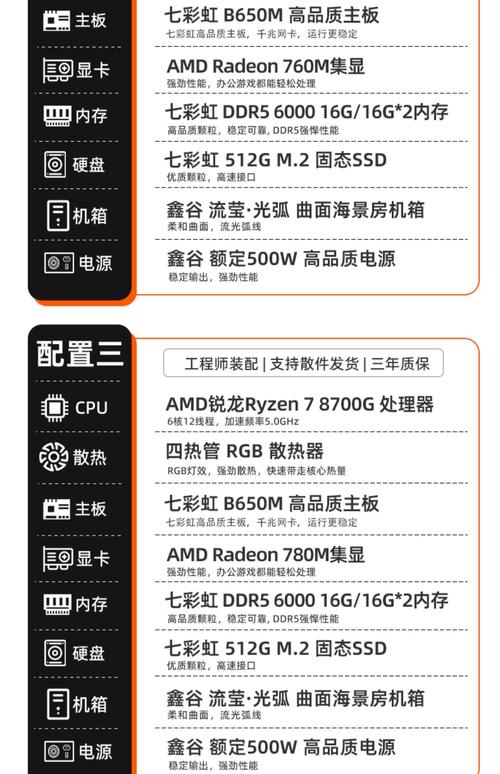 组装电脑8000元配置