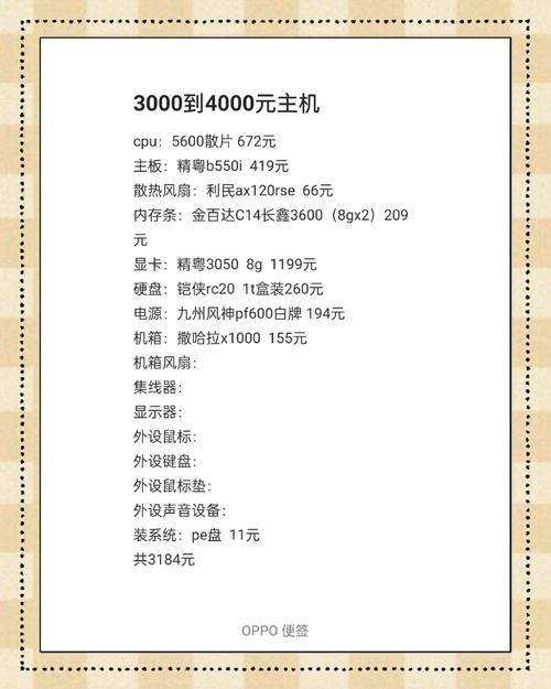 买个游戏用的电脑配置