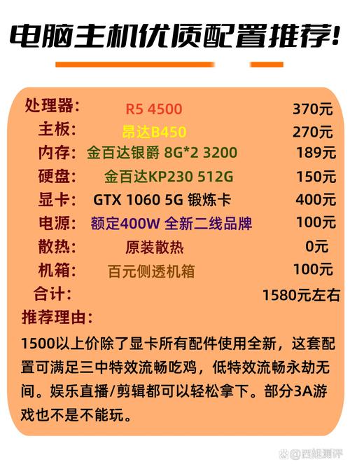 组装电脑办公配置四核