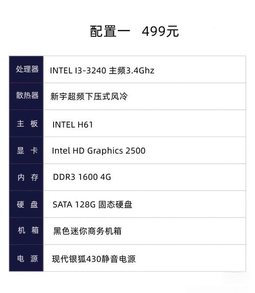 1000块的电脑配置，性价比之选，满足基础需求的实用方案