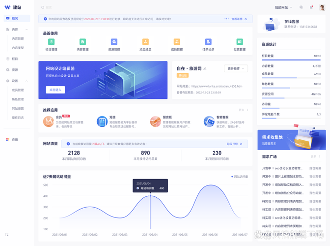 网站显示系统建设中