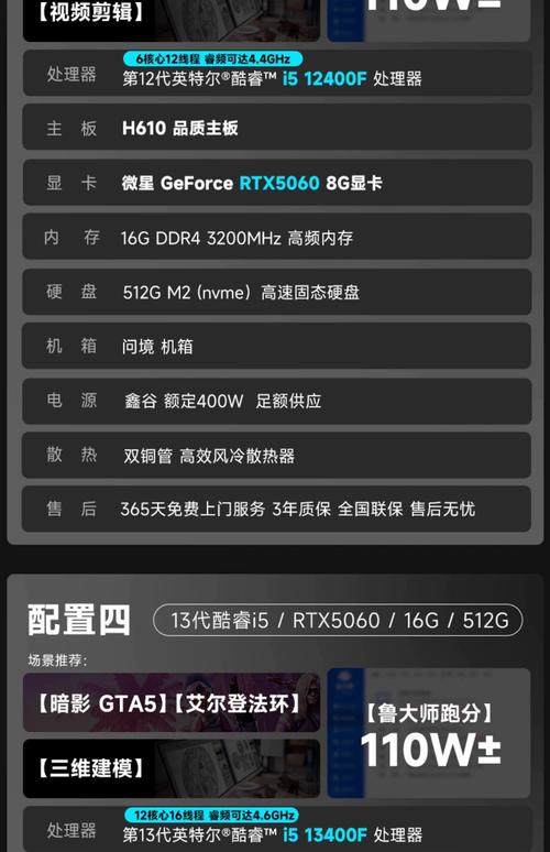 5万高配电脑配置