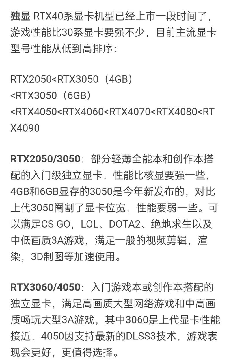 电脑配置显卡基本知识