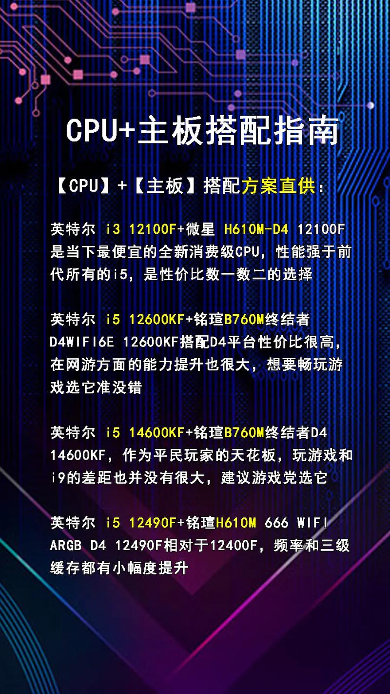 主板和cpu配置2017家用