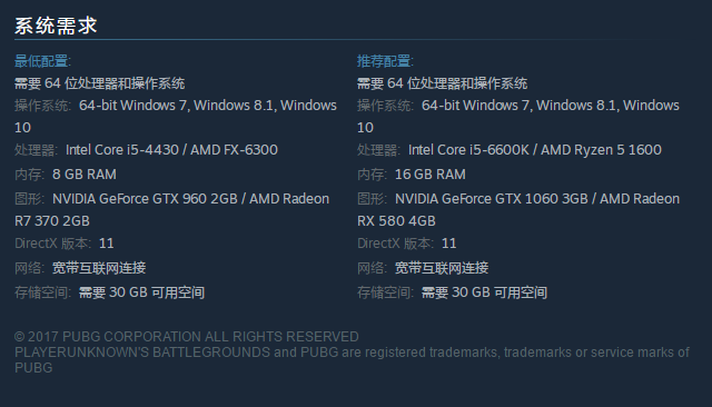 吃鸡中等配置电脑要求