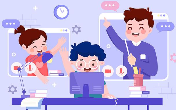 新东方官网网络课堂插画