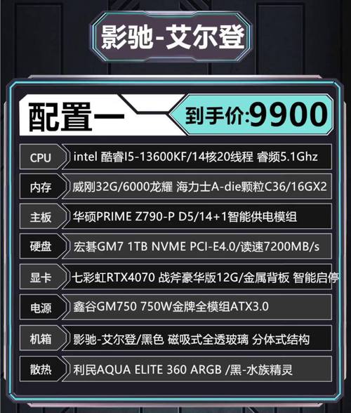 组装一万元电脑配置
