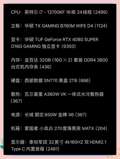 最新台式电脑什么配置好