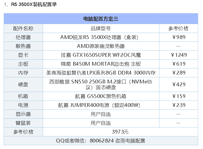 4000左右的AMD电脑配置