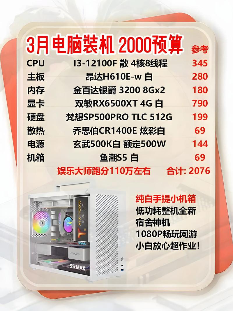 电脑组装机配置参考