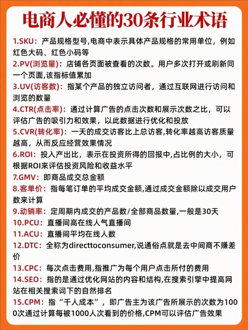 电商营销术语解析，从零开始