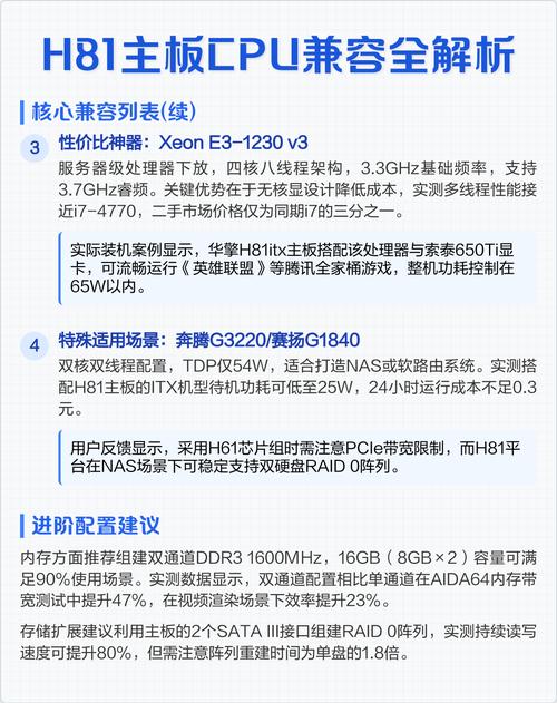 h81主板 CPU,等于配置,等于效率