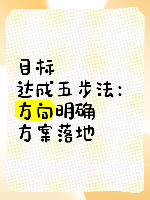 第一步,明确目标