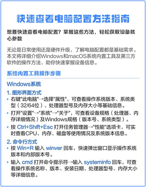 电脑配置全面检查指南