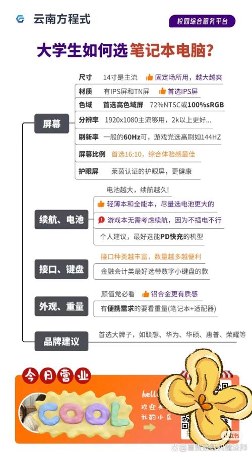 大学生笔记本电脑配置指南，满足不同需求的实用推荐