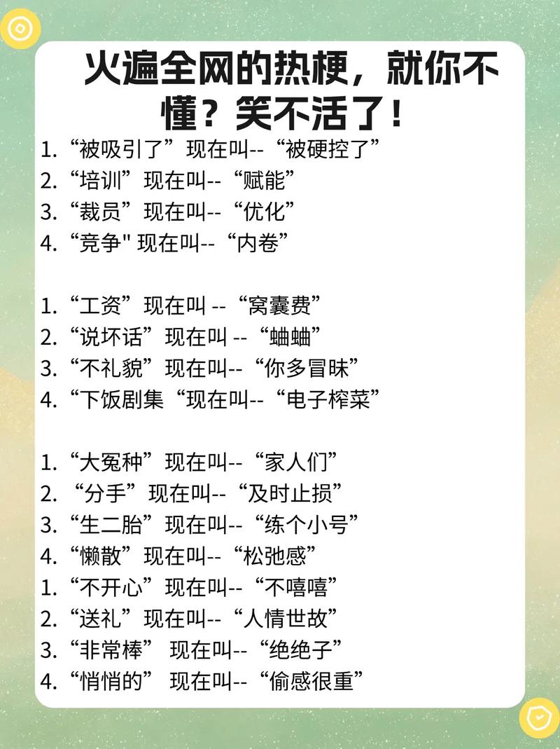 搬,你该知道的网络用语全解析