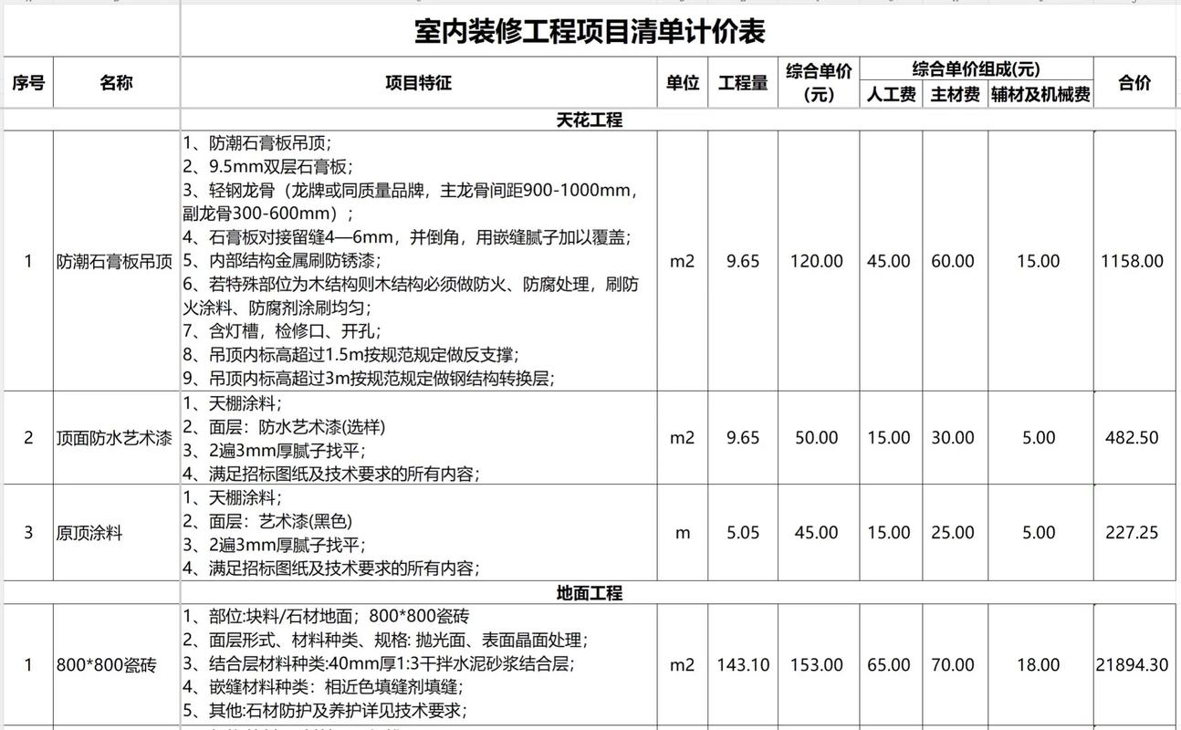 微建设计报价表