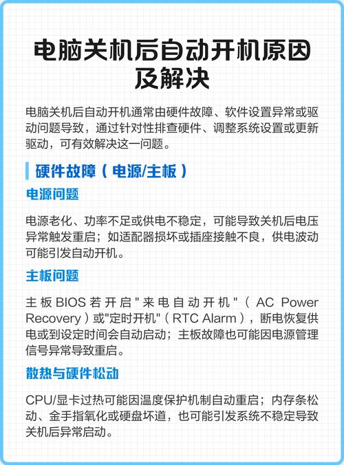 电脑关机后自动重启的原因与解决方法