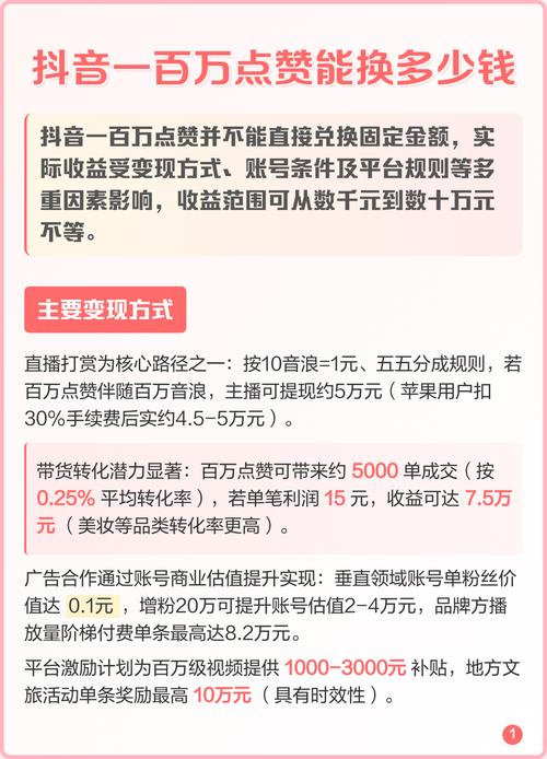 如何让抖音点赞成为你的百万收入来源？