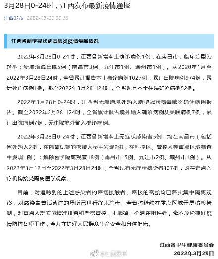 江西疫情最新消息