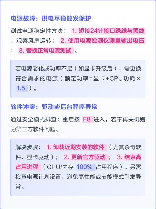 一、电脑自动关机的常见原因