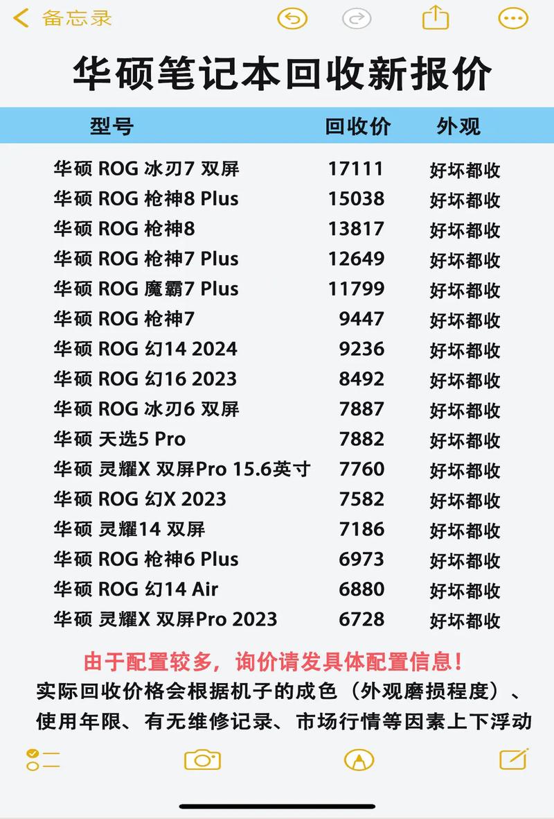 华硕笔记本电脑价格指南
