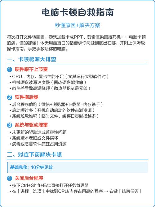 电脑故障指南，解决商用电脑卡顿问题