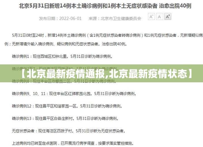 北京 latest疫情通报,疫情防控再升级!