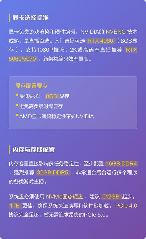 直播电脑配置指南,让你的直播更高效