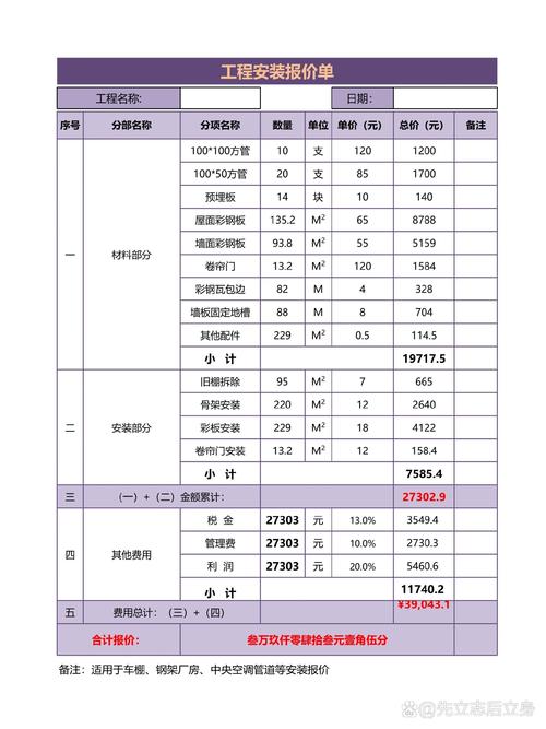 网站建设方案及报价单
