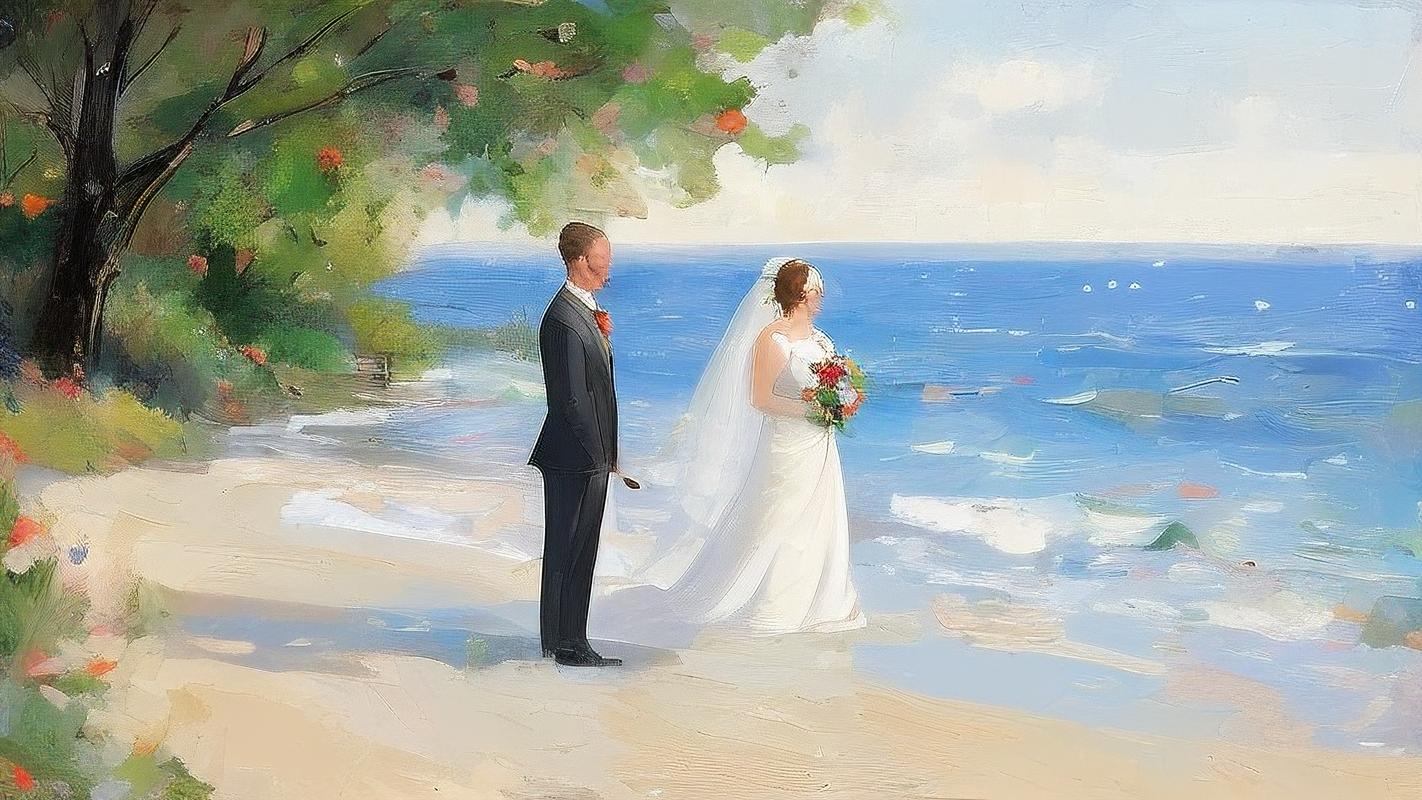 从电脑屏幕到婚礼故事,你的完美婚纱背景