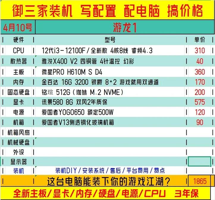 让电脑配置更轻松,在线组装电脑配置指南