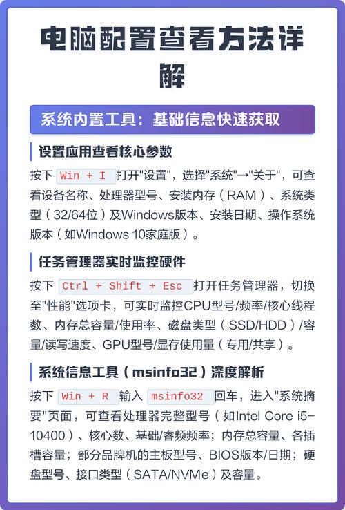 如何检查电脑的配置？