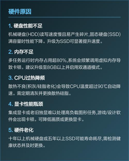 为什么你的电脑总是卡顿,警惕硬件和系统潜在问题