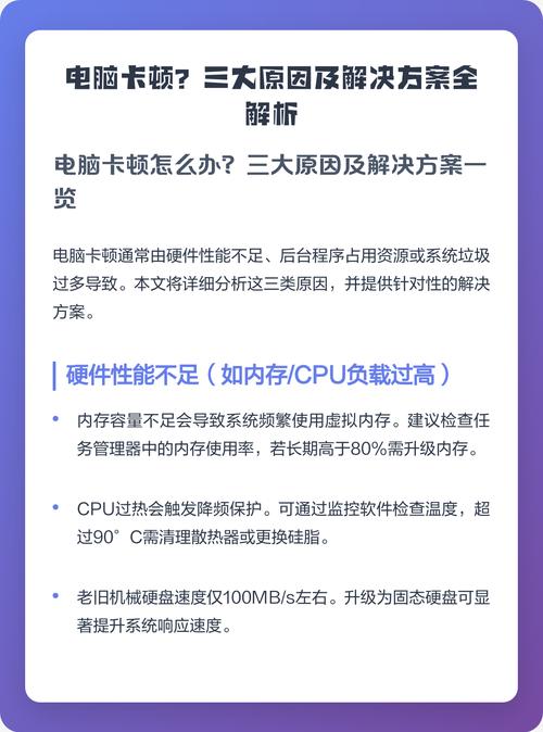 电脑卡,常见的原因及解决方法