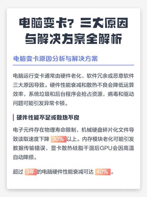 电脑卡，常见的原因及解决方法