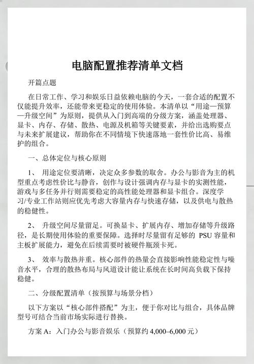 为什么45的电脑配置单会被认为是最实用的电脑配置指南?